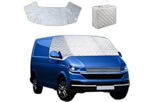 QENETY External Thermal Windscreen Cover for VW T4, Silver Foldable Waterproof Windscreen Wrap Cover, Window Front Screen Frost UV Sun Protection