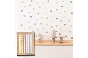 TRESXICS Pegatinas Pared Decorativas Infantiles Lunares a Lápiz, 280 Piezas, Vinilo Adhesivo Pared Original y Duradero, Efecto de Papel Pintado Infantil, Fácil Aplicación y Removible (Rosa)