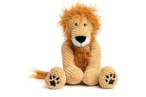 fabdog Floppies Plush Dog Toy - Cute & Durable Squeaky Dog Toys - Best Squeak Toy for Puppies and All Breeds | Ideal Pet Gift | Large Lion