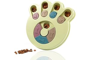 Petbuddy Pet Treat Feeder Puzzle | Interactive Dog & Cat Toys | Smart Hide & Slide Treat Game | Puppy Training Games |Green Paw