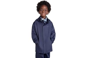 Mountain Warehouse Pakka Kids Waterproof Rain Jacket - Foldable Waterproof Rain Coat Windproof Lightweight and Breathable for Girls and Boys - Travel, School, Walking