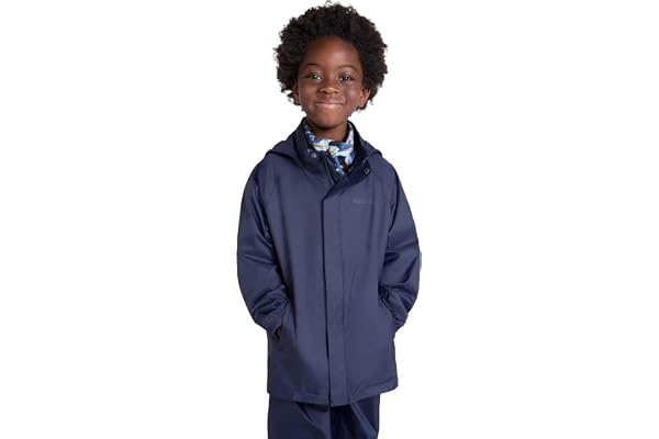 Mountain Warehouse Pakka Veste imperméable pour Enfant - Manteau de Pluie Pliable, Coupe-Vent, léger, Respirant, Fille et garçon - Printemps été