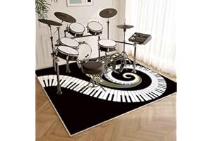 QESJODFU Alfombra para Batería Tambor Alfombra Electrónica de Batería Alfombra Bateria Alfombrilla insonorizada Rectangulares Alfombras para Bombo Caja Alfombrillas Antideslizantes Alfombras Drum 160 x 120 cm