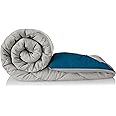 Amazon Brand - Solimo Microfibre Reversible Comforter, Single (Ash Grey & Deep Teal, 200 GSM)