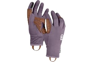 ORTOVOX FLEECE LIGHT GLOVE W - Leichter Fleece-Handschuh mit Smart-Finger und Leder-Handinnenseite für Skitouren - DAMEN