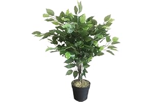 Leaf AZ-FICUS - Albero/pianta artificiale realistica, 60 cm, mini cespuglio da 60 cm, 60 cm