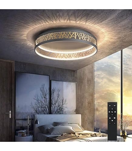 LED Deckenleuchte Mit Blumen Design - Dimmbar Mit Fernbedienung 3000K-6000K