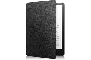 MoKo Funda para Kindle Paperwhite 11ª Generación (Modelo 2021) 6.8" y Kindle Paperwhite Signature Edición, PC Estuche Carcasa Estilo Niños con Auto Sueño/Estela, Negro