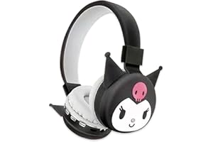 Roffatide Auriculares Bluetooth plegables y ligeros de dibujos animados para viajes y oficina, con aplicación, graves profundos y ajuste cómodo