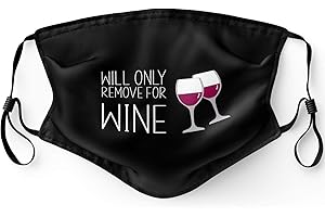 Primicity Funny Face Masks for Adults (Wine mask + Filters) Reusable/Adjustable/Washable Funny masks - UK Seller