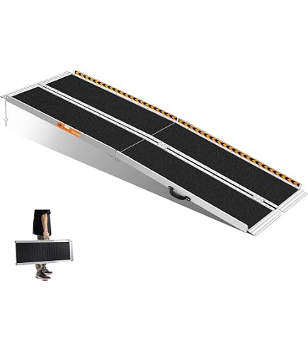 Rampe D'Accès Caoutchouc 902x533x89mm - Capacité 50t - Antidérapante - Pour Fauteuils Roulants