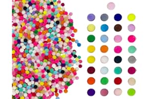 Lhbwhiz 500 Stück Bunte Pompons,Mini Pompons Bunt,Bälle zum Basteln,Hoch elastische Plüsch Bälle,zum DIY kreatives Basteln,Dekorieren,Kleidung(runden)