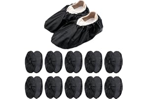 ZOCONE Reusable Overshoes, Black Non Slip Reusable Shoe Covers, Waterproof Shoe Covers On Rainy Days, Shoe Protector Covers for Waterproof, Dustproof