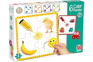 Goula Puzzle a 6 Legno e Cartone per Imparare i Colori da 2 Anni, Multicolore, 53475