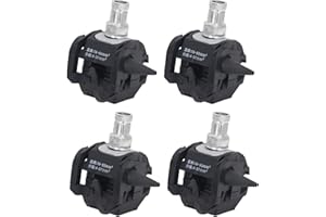 Fockety Conector de Perforación de Aislamiento, 5 Piezas Abrazadera de Perforación de Aislamiento 1KV Sin Pelar Divisor de Cable de Alto y bajo Voltaje con Carcasa Aislada No Requiere