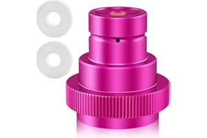 Qetlavee CO2 Quick-Adapter,Schnelladapter für Soda, kompatibel mit Duo/Art/Terra,Quick Connect QC,für CO2-Flaschen mit herkömmlichem Trapezgewinde TR21-4,Rosa-lila