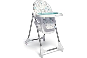 Mamas & Papas Snax Adjustable Highchair, Reclines, Foldable with Removable Tray, Happy Planet