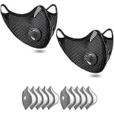 Cheap4uk® 3-Pack Reusable Face Masks Washable UK Dust Face Mask with Filter for Motorcycle Bicycle Running, Cycling…