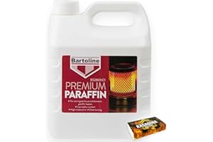 Bartoline Premium Grade Paraffin 1 x 4L (4 litres) - Paraffin Oil for Greenhouse Garden Heater Oil Burner Lamps Torches with KasaBona Safety Matches