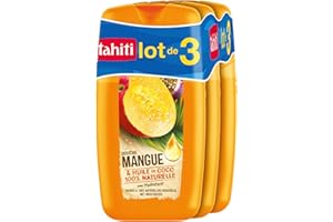 TAHITI - Gel Douche Tahiti Mangue & Huile de Coco - Formule à Base d'Ingrédients d'Origine Naturelle - Lot de 3 x 250 ml