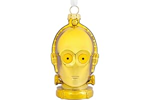Hallmark C-3PO szklana ozdoba, dekoracja choinki z motywem Gwiezdnych Wojen, wisząca ozdoba na Boże Narodzenie, prezenty na Boże Narodzenie