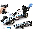 Zest 4 Toyz Remote Control Car Toy Smoke Spray Function Rc Racing Car 2 Wheel Drive Children Toy High Speed Car Gift For Boys&Girls F1 Fast Toy Car With Light & Flame (Pack Of 1),White