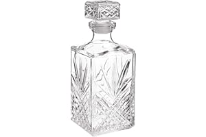 BORMIOLI ROCCO Bormioli karafka do whisky, 1 l, szlifowana, szklana karafka, karafka do whisky, 1 l