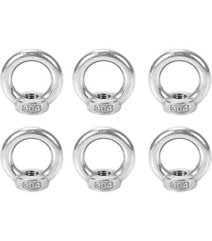 Pack Of 20 Ring Nuts M6, 304 Stainless Steel Eyelet Nut