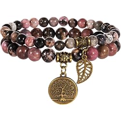 Lot De 8 Bracelets En Perles De Bois Bohème - Style Ethnique Avec Pompons, élastique Taille Unique, Cadeau Original