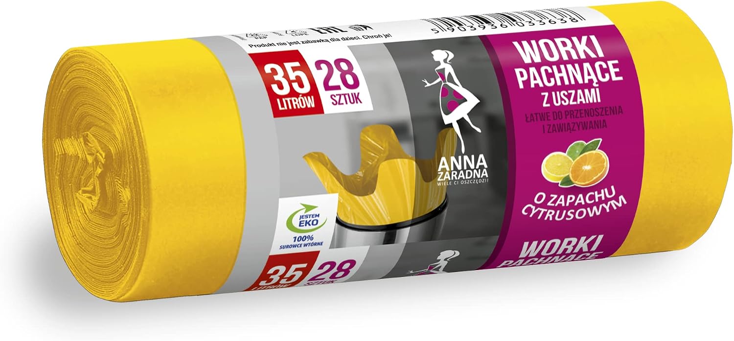 Anna Zaradna Worki na śmieci WYTRZYMAŁE 10% grubsze 35L 50szt - Mise en situation et utilisation