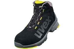 Uvex Męskie buty sznurowane Uvex 1 S2 Esd Src buty robocze, limonkowe czarne, 46 EU