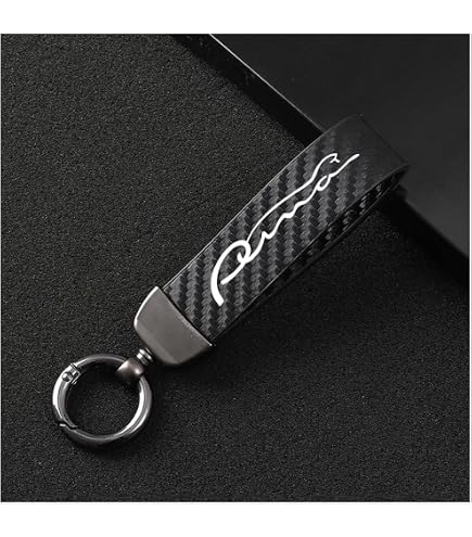 Porte-Clés Voiture Ford ST - Cuir Microfibre Avec Anneau D Pivotant - Noir - Avec Tournevis