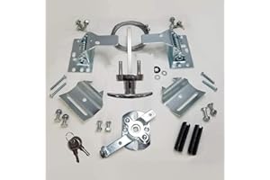 Secure Universal Garage Door Lock Kit w/Spring Latch and Keyed Handle by Ri-Key Security