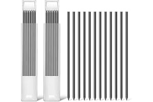 teng hong hui 2.8 mm Pencil Refills for Carpenter Mark Pencils, 2.8mm Pencil Lead Refill for Long Nosed Deep Hole Mechanical Pencil - 12 COUNTS (BLACK)