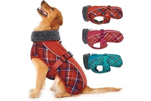 IECOii Hundemantel Winter,Warme Fleece Rollkragen Hundejacke,Wasserdicht Winterjacken Wintermäntel für Hunde,Reflektierend Verstellbar Kaltes Wetter Hundekleidung für Kleine Mittelgroße Grosse Hunde