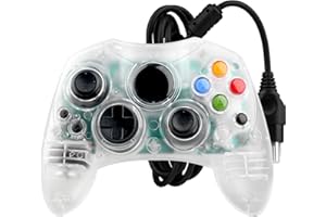 OSTENT Controllore Cablato Gamepad Joystick S Type 2 A per Microsoft Old Generation Xbox Console Videogiochi (Trasparente)