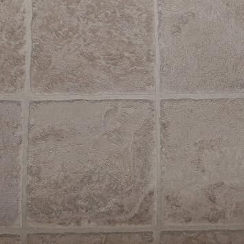 White Grey Vinyl Flooring, 2.6mm Thick, 3m Wide 6m Long: Amazon.co ...