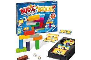 Ravensburger 26750 - Make 'n' Break - Gesellschaftsspiel für die ganze Familie mit Bausteinen, Spiel für Erwachsene und Kinder ab 8 Jahren, für 2-5 Spieler - mit 160 neuen Aufgaben