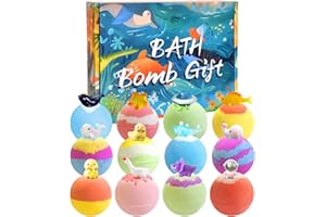 KYSUN Bombe da Bagno Naturali per Bambini, 12x60g Bombe da Bagno Set Regalo, Bombe di Bolle di Bagno con Sorpresa(Mare, Terra e Spazio), Bombe da Doccia Regali di Compleanno Party per Ragazzi e Ragazze