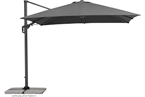 Schneider Sonnenschirm RHODOS TWIST ca. 300 x 300 cm anthrazit, Anthracite