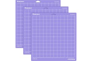 RANCOVY Tappetino da taglio per Cricut Maker 3/Maker/Explore 3/Air 2/Air/One Strong Grip per Cricut Adesivo Quilting Tappetino da taglio 30,5 x 30,5 cm, Viola Confezione da 3