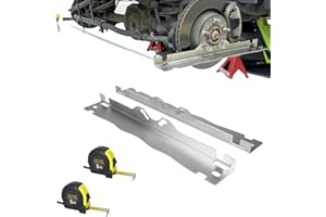 Umisu Outil d’Alignement de Roues Avant 2 Pièces pour Voiture, Plaques de Géométrie Auto Robustes avec 2 Rubans de Mesure de 5 Mètres, Mesure Précise du Carrossage et du Parallélisme, Argenté