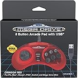 Retro-Bit Official Sega Mega Drive USB Controller 8-Button Arcade Pad for Sega Genesis Mini, Switch, PC, Mac, Steam, RetroPie