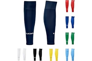 LION SPORTSWEAR Kids/Youth Football Sock Sleeves To Accompany Grip Socks - Fits Over Calf/Shin Pads - Variety Of Colors To Match Your Team Kit