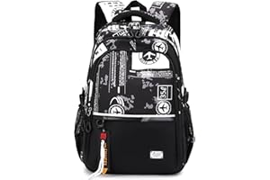 Amythe Mochilas Escolares Adolescentes - 31 Litri Mochila Colegio Niño 10-18 años, Mochila Portatil 16 Pulgadas para Chicos, Mochila Instituto Casual de Moda, Apta para Carro -Negro