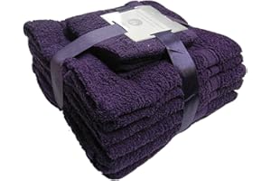 GC GAVENO CAVAILIA Gaveno Cavalia Toronto Handtuch-Set aus Baumwolle, mit 4 Gesichtern, 4 Händen und 2 Baden, Lila, 10 Stück, violett, 28 x 23 x 20 cm