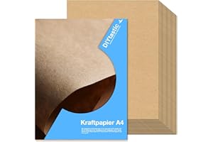 100x Kraftpapier braun 160 g/m² aus Nachhaltigen Naturpapier - zum Basteln & Drucker geeignet - Dickes Kartonpapier & Tonpapier