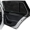 Car Window Shades, 2 Pack Breathable Mesh Side Car Window Sun Shades, Stretch Car Window Screens for Baby/Camping Heat Block UV Protection, Back Window Covers for Car, Truck, SUV, Van-(Large 49"x22")