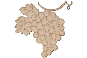 Holz Weinrebe - Weintrauben 5-50cm Streudeko Basteln Deko Tischdeko, Größe:Höhe 12cm, Motiv:Weinrebe 2