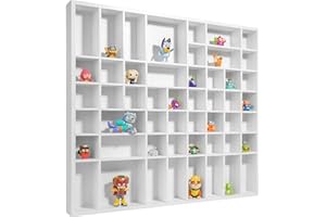 Creative Deco Weiße Setzkasten Holz Sammelbox Holztablett 51 Fächer | 52 x 46 x 5 cm | Bemalen Holz Sortierung Speicherregal Box Drucker Vitrine | Für Decoupage, Lagerung, Dekoration, als Sortierbox